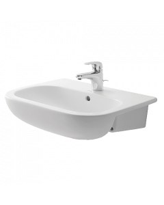 550 Ceramic Semi Recessed Vanity Basin - 1 Tap Hole