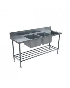 BenchTech Double Sink Benches - Centre - 2400mm