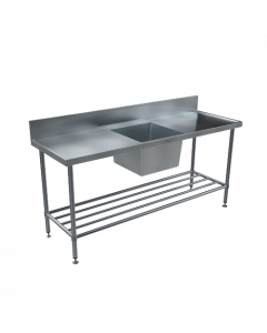 BenchTech Single Sink Benches - Centre Bowl - 1200mm