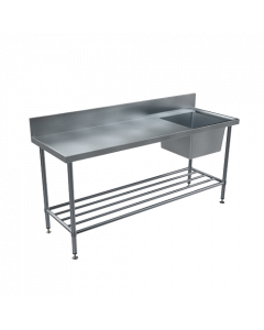 BenchTech Single Sink Bench - Right Hand Bowl - 1200mm