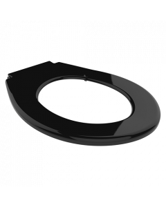 Black Vandal Resistant Closed Front Toilet Seat