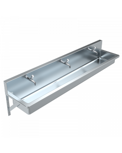 PWD PrePlumbed Hand Wash Trough 1200mm 3 TW-0007 Wall Brackets