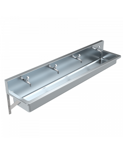 PWD PrePlumbed Hand Wash Trough 1800mm 4 TW-0007 Wall Brackets 