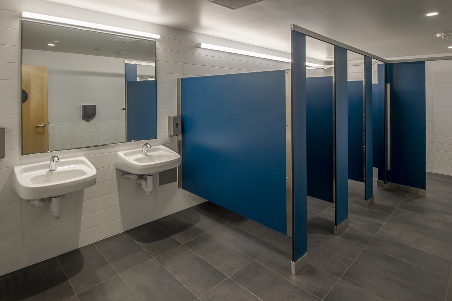 University restrooms and toilets